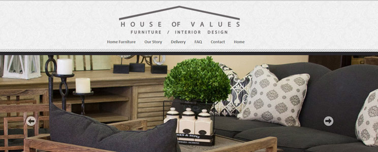 Completed website: House of Values
