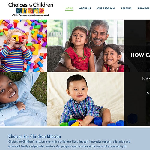 Choices For Children Client Website | Bay Area Website Designers