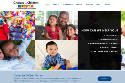 Redwood City Web Design 4 A smiling adult and three children sit together, with another baby in a separate photo below.